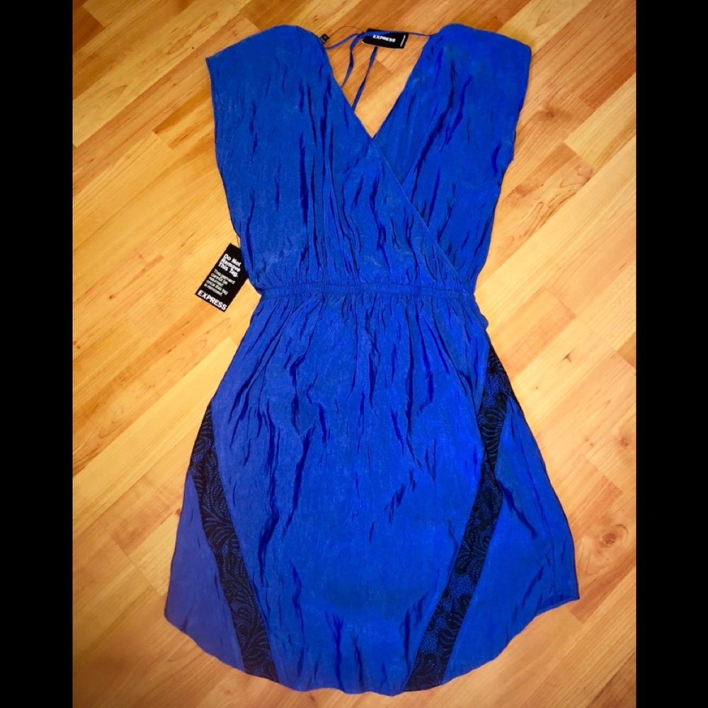 🔵◾️NEW! EXPRESS Royal Blue FUN Dress ◾️🔵